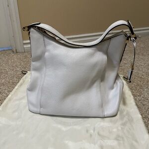 2014 Coach White Leather Shoulder Bag